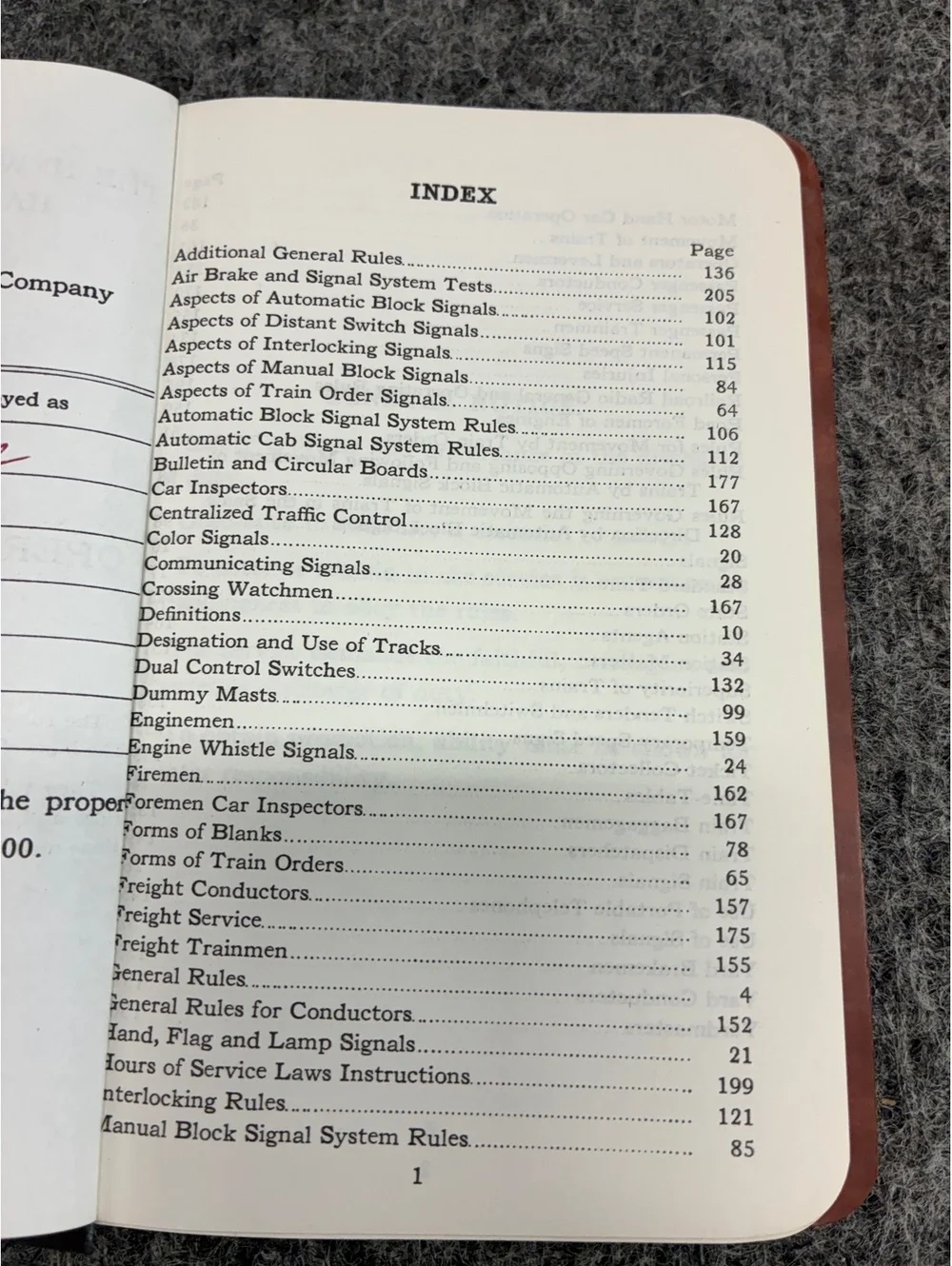 The New Haven Railroad Book of Rules Operating Department Manual 70s